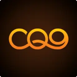 เครื่องหมายการค้า โลโก้ CQ9 สีส้มทอง