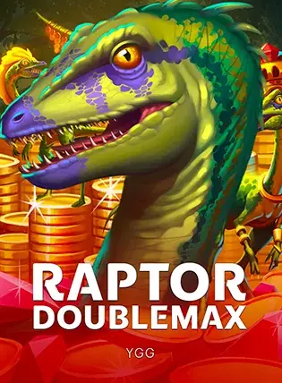 ไดโนเสาร์สีเขียวกับกองเหรียญ Raptor Doublemax ค่าย YGG